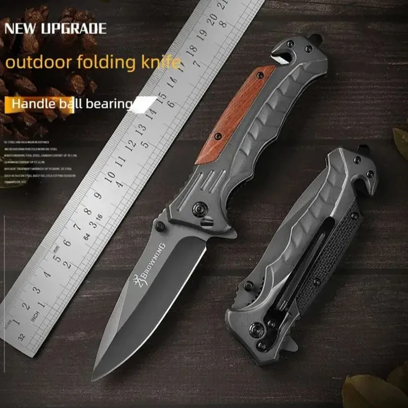 Stainless Steel Outdoor Mini Folding Knife High Hardness Defensive Folding Knife Multi-purpose Camping Survival Knife