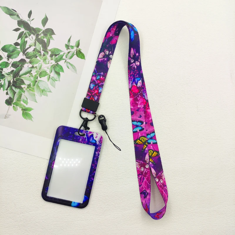 Schmetterling Ausweishalter Lanyards Mädchen Tür Kartenetui Hängendes Seil Frauen Ausweishalter Umhängeband Visitenkarte Geschenk – Detail 18