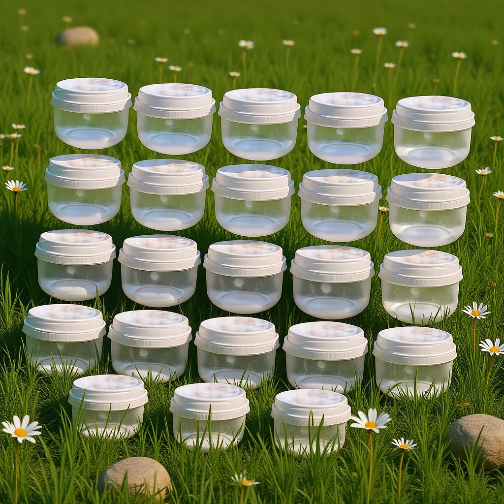 

50Sets Reusable Pudding Cups Transparent High Temperature Resistant Baking Cups for DIY Cake Dessert Containers Sealing Leak