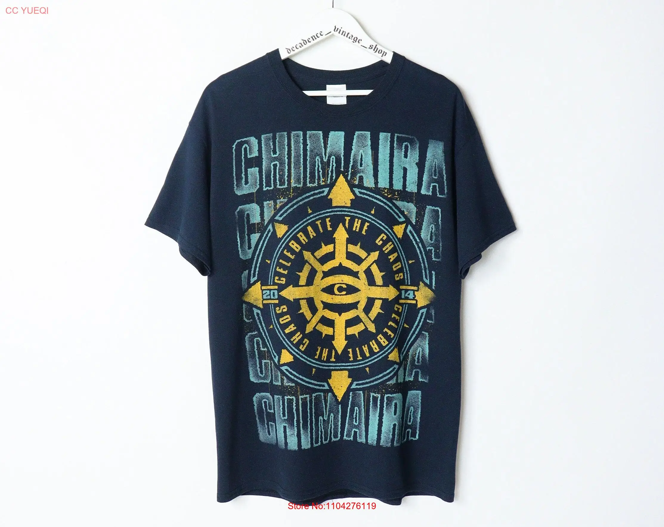 Y2K Chimaira Metal Band Tour Dark Navy T shirt Mens Size L Punk Rock Heavy VTG Merch Rare Print Vintage Washed Style Retro Art