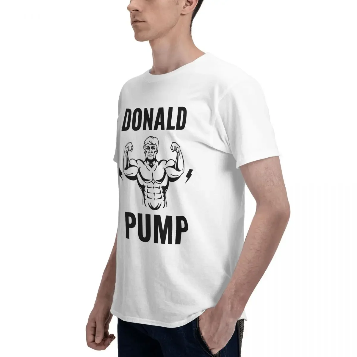 Donald Pump Gym Steroids Meme Funny T Shirt Short Sleeve Idea Men Women T-Shirt Graphic Y2K Tops