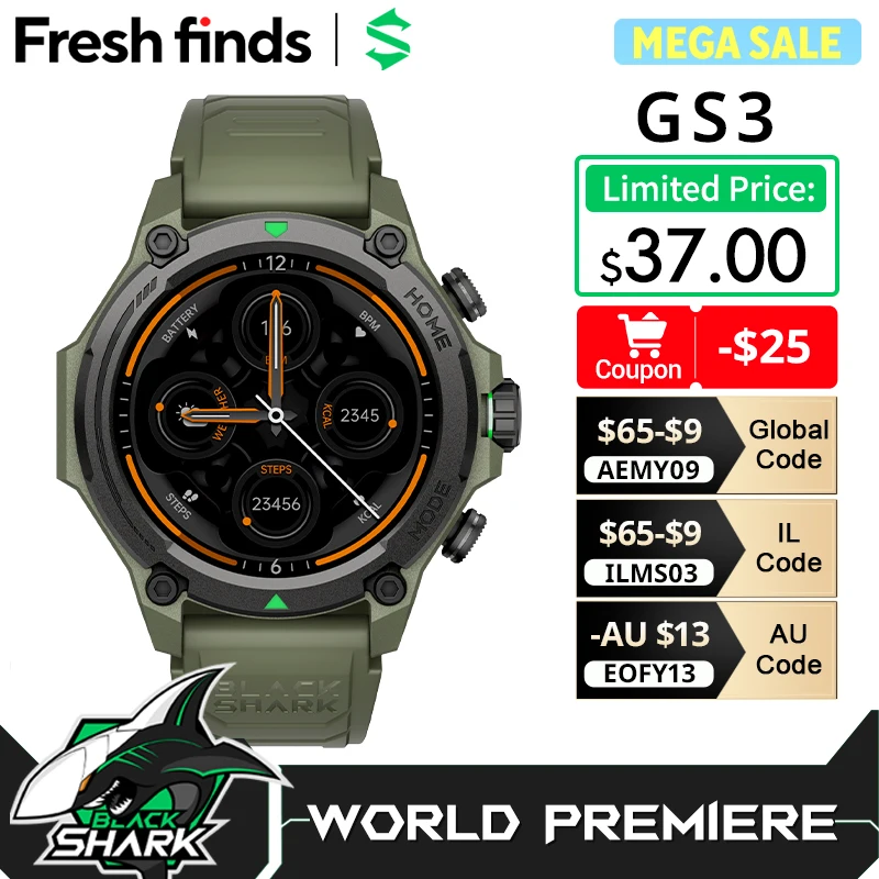 [World Premiere]Blackshark GS3 Smart Watch Global Version 1.43\