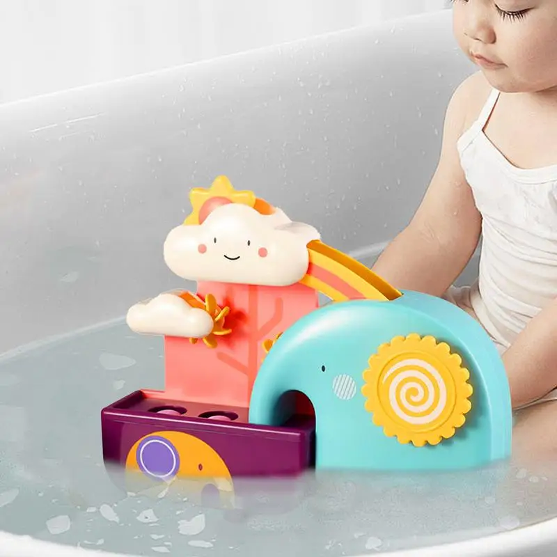 Bath Toys For Kids Cute Cloud Bath Toys For Babies No Hole Floating Squirting Toys Creative Squeezable Toddler Water Toys For