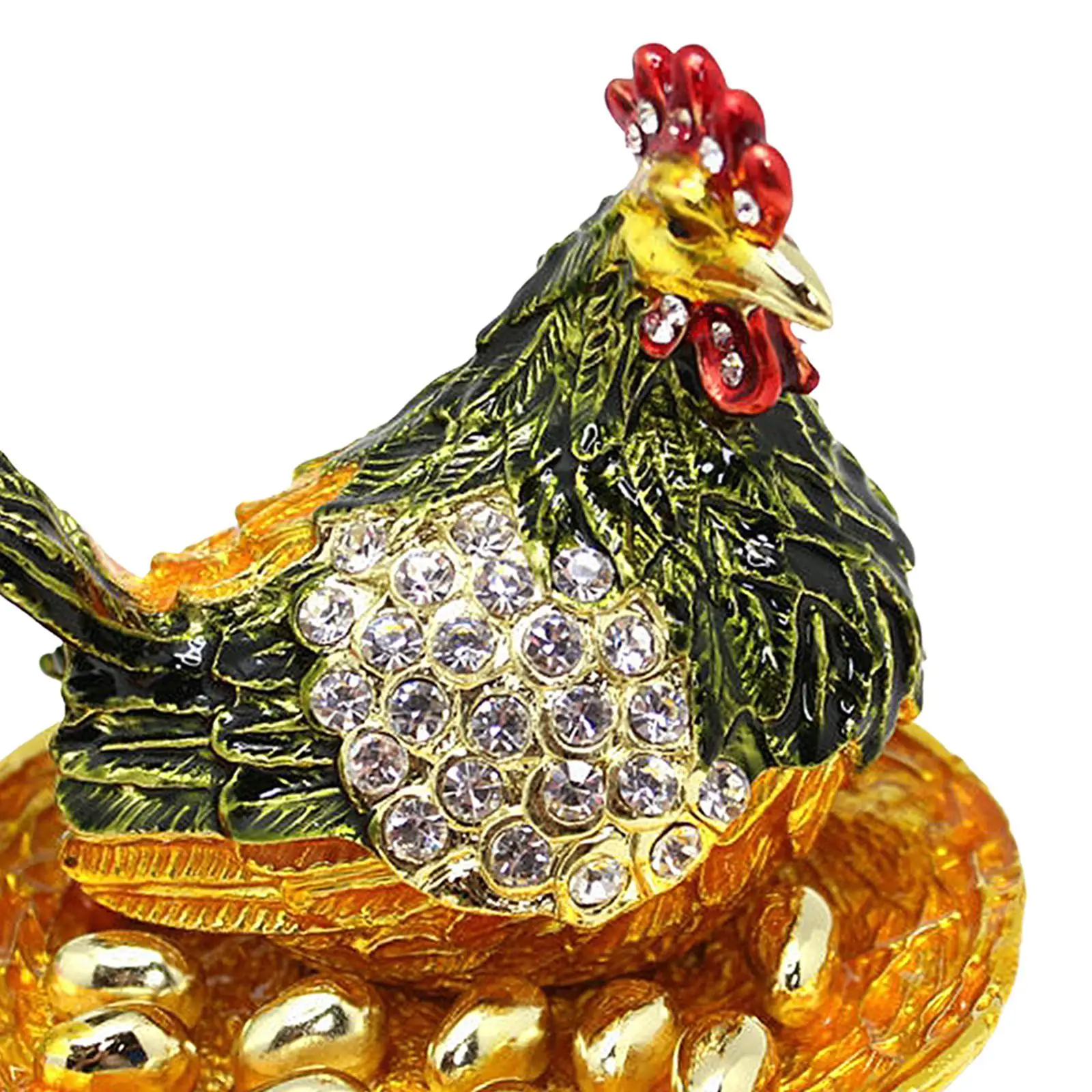 صندوق مجوهرات لتفقيس البيض على شكل دجاجة صندوق كنز لسطح المكتب