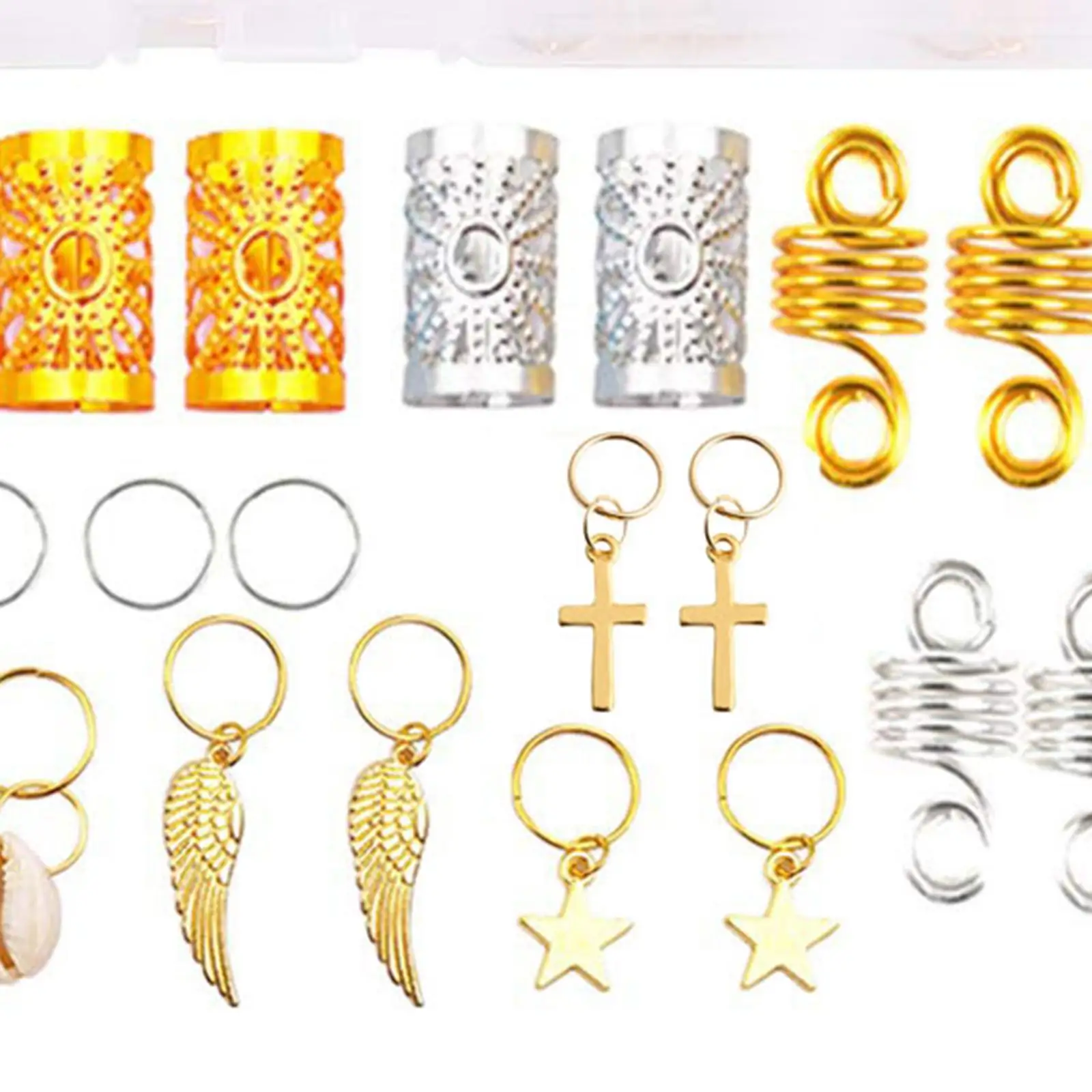 مشابك مصنوعة من خليط معدني، مجموعة قلادات متقاطعة معدنية لمستلزمات التجميل من أجل دريدلوك، والمكياج، والحفلات، والنساء #5