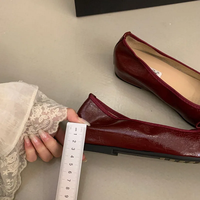 Frühling Herbst Neue Damen-Ballettschuhe mit Erhöhter Sohle, Modische Schmetterlingsknoten-Schuhe für Damen, Flache Slip-On-Schuhe – Detail 19