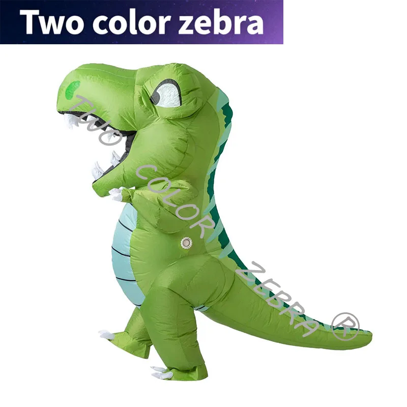 

New Design Dinosaur Inflatable Suit Family Party Funny Walkable Wearable Cartoon Green Dinosaur Inflatable Costume Kids Gift