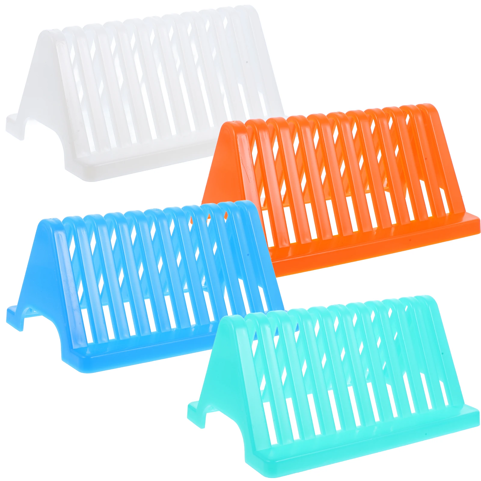 

4pcs Triangle Drain Rack Drying Board Shelf Microscope Slide Storage Holder Lab Glass Slides Staining Rack For Experiments