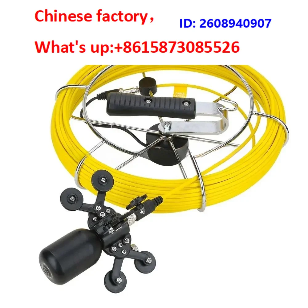 1pcs 9inch DVR 30M 50M 1080P HD Dual Cam-era Lens Drain Sewer Pip-eline Industrial Endos-cope Pipe Inspection Vid-eo Ca-mera
