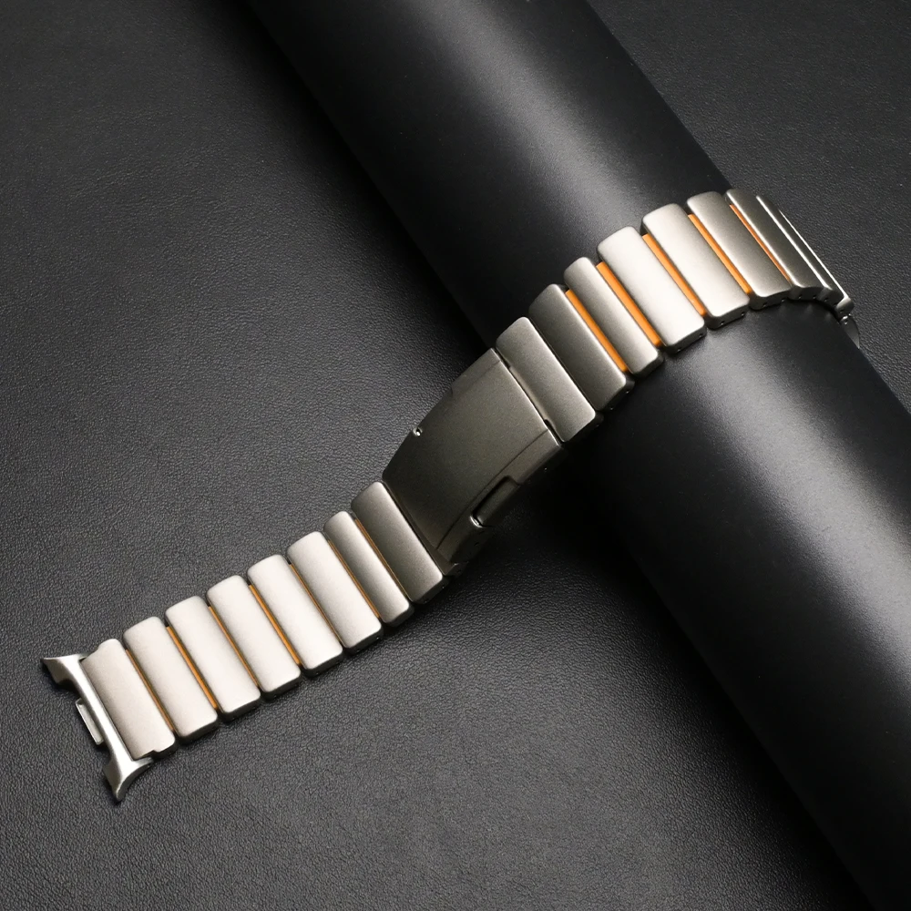 حزام مطاطي من التيتانيوم + لساعة سامسونج جالاكسي 8/8 كلاسيكي 46 مللي متر 44 مللي متر 40 مللي متر سوار معدني من السيليكون لسوار جالاكسي الترا 2025 47 مللي متر
