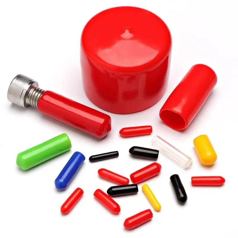 

PVC Plug Thread Protective Sleeve Plastic Caps for Metal Tubing Fences Chair & Furniture Legs,Rubber End Caps Soft PVC Durable