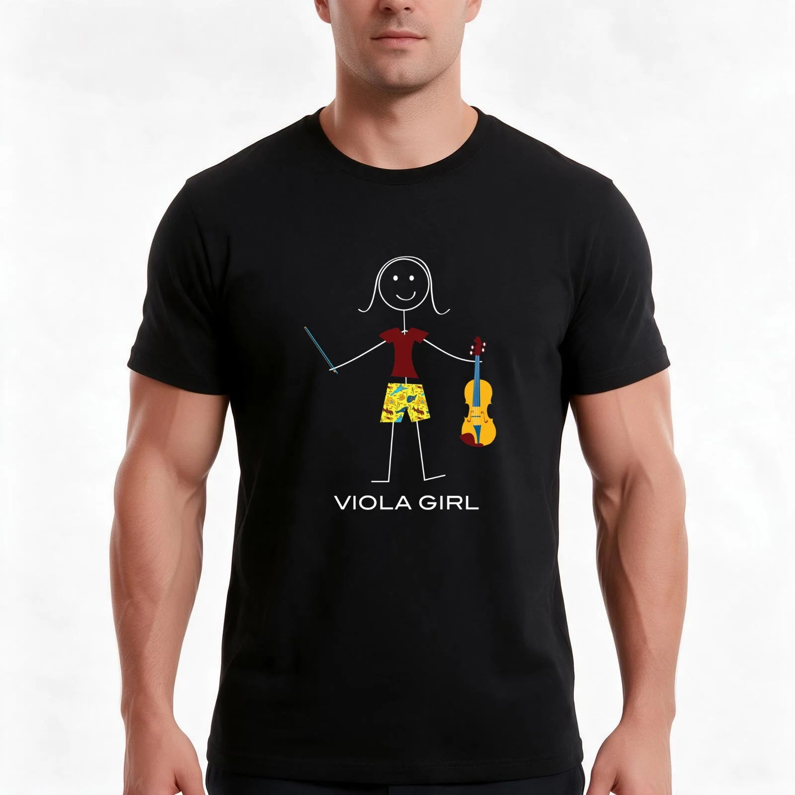 Funny Womens Viola Girl T-Shirt Summer Casual Cotton Tee Oversized Streetwear Tops Vintage Graphic Print Unisex Men Women