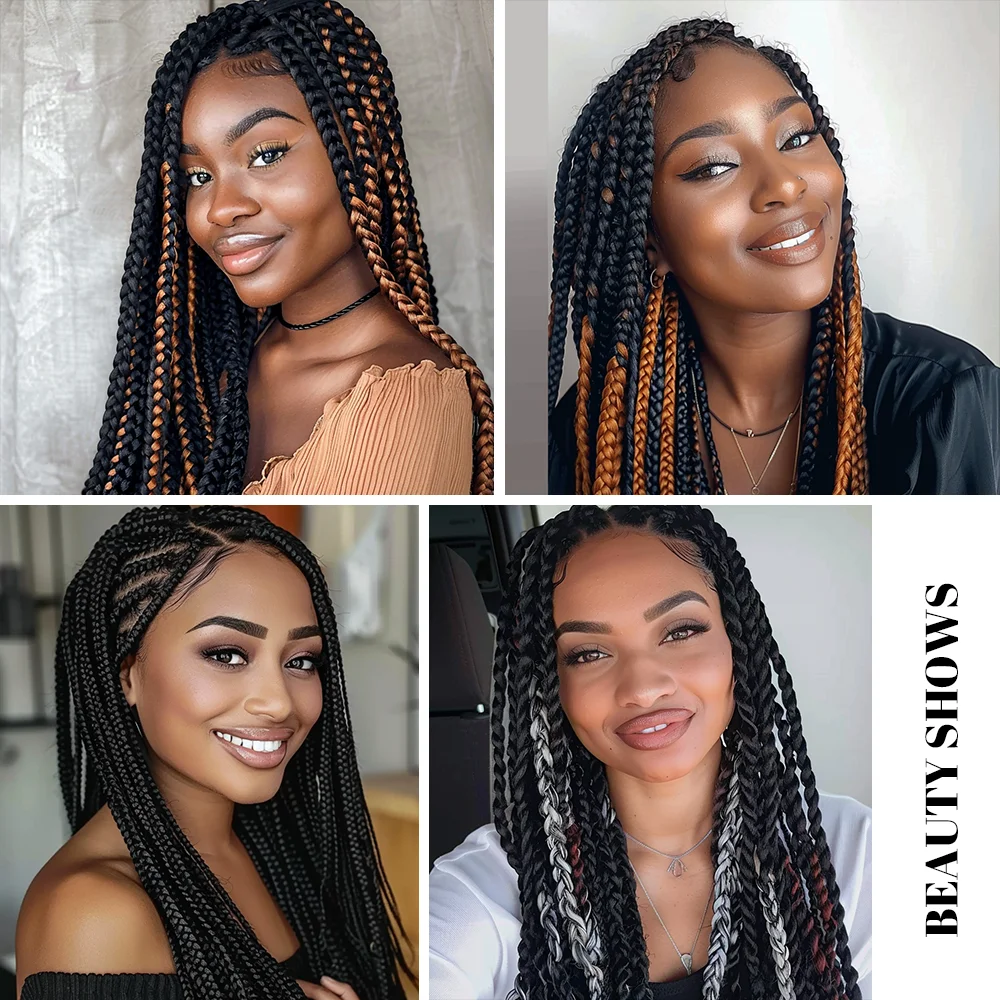 Cabelo de lã brasileiro para tranças, Acrílico Mão Tricô Fios, Trança Extensão Do Cabelo, Faux Locs, Trança Africano Crochet, Preto