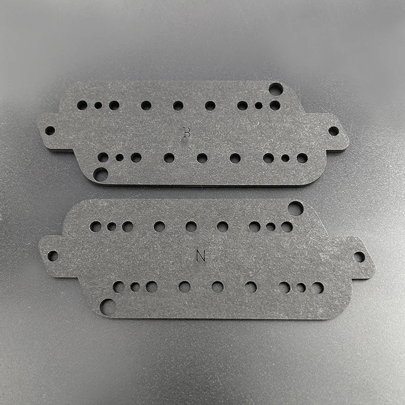 4Pcs Fan Fret Pickup Fiber Baseplate for 7 Strings Pickup N-9.62/B-10.4 Incline 24 Degree Black