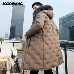 90% Xuống Áo Nam Áo Khoác Mùa Đông Nam Thời Trang Dày Ấm Parkas Lông Trắng Vịt Xuống Áo Khoác Áo Man Chống Nước Xuống áo Khoác