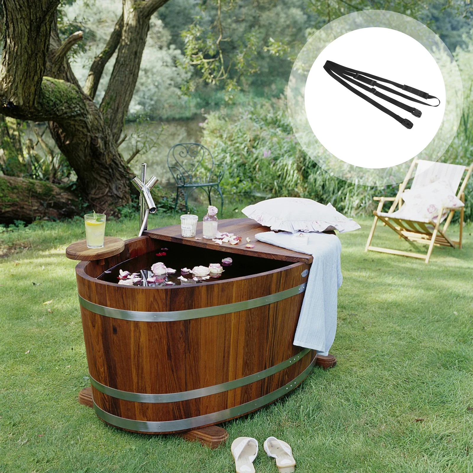 

1 Set Windproof For Hot Tub Covers Heavy Duty Fixing Straps Adjustable Secure Belts For Spa Tubs Outdoor Bathtubs Replacement