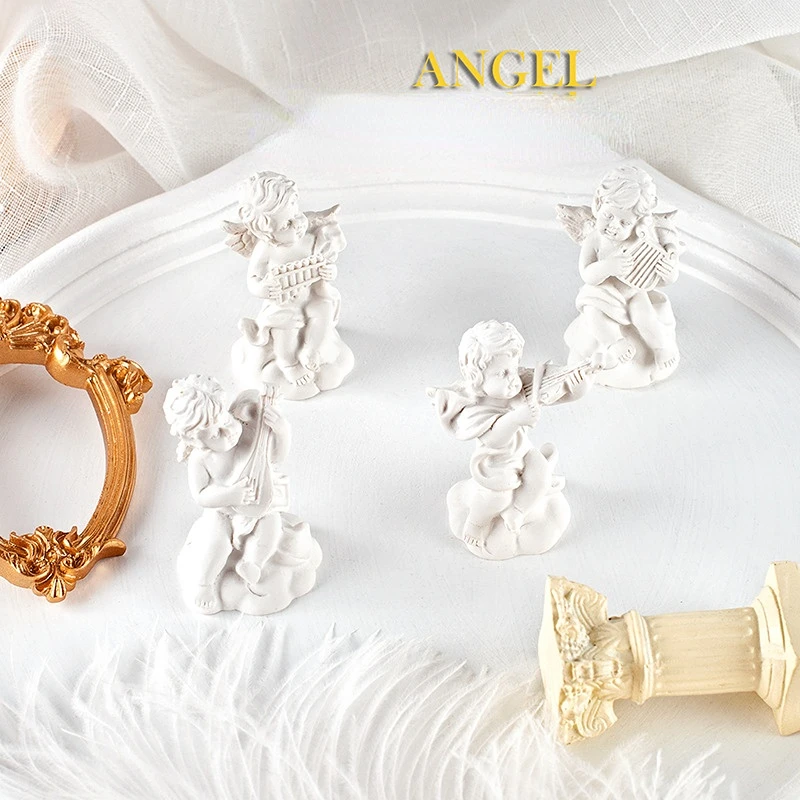 

Mini Exquisite Simple Cute Resin Angel Ornaments Photography With Props Home Accessories Background Small Item Decoration