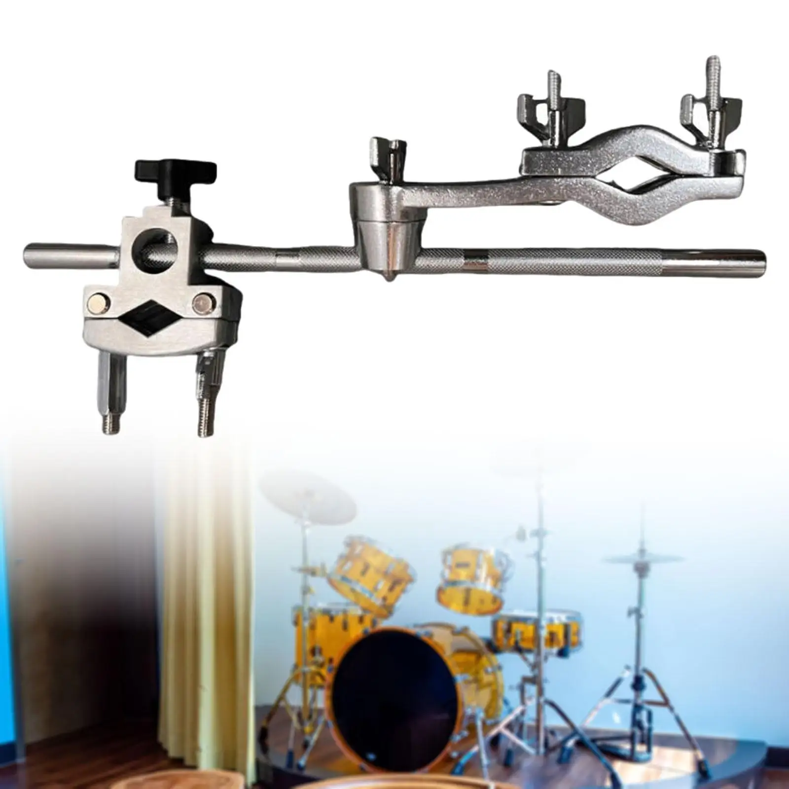 

Drum Cymbal Stand Handbell Cowbell Clamp Holder Practice Tool Lightweight Snare Drum Beginners Kids Metronome Grabber Cymbal Arm