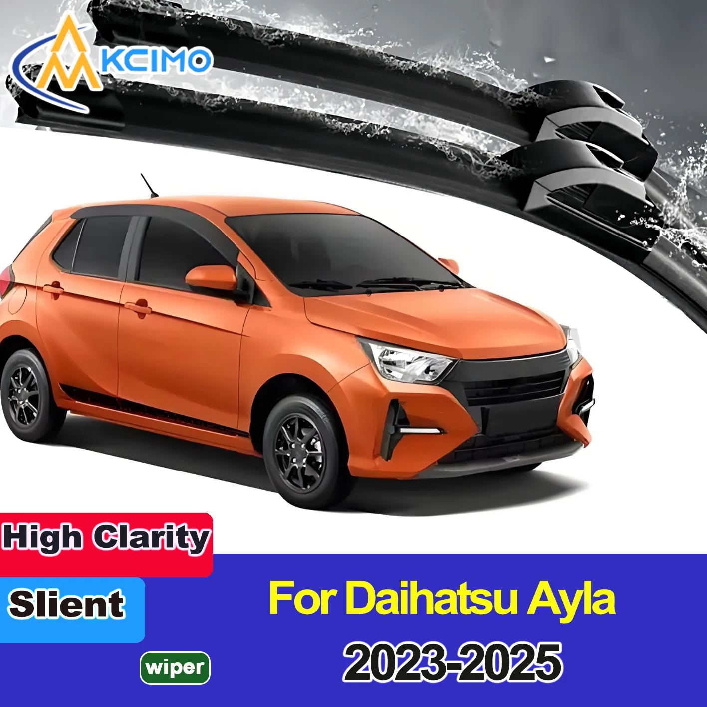 

2PCS New Wiper Blades for Daihatsu Ayla A350 2023-2025 Toyota Agya Toyota Wigo Perodua Axia (Malaysia) Front Windshield Brush