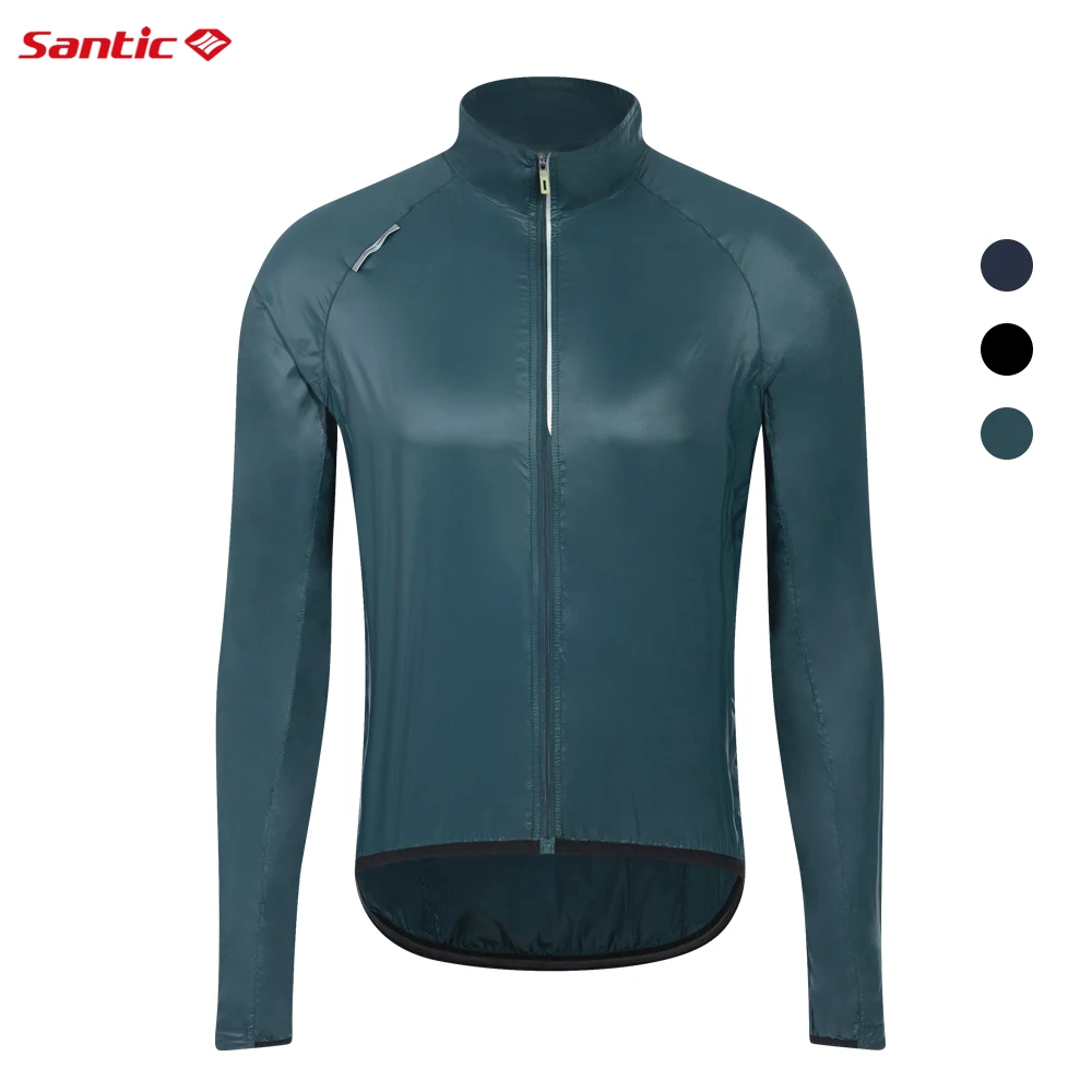 Santic Cycling Jackets Windproof Outdoor Sun Protection Jackets Cycling Skin Coats Rainproof  UV Protection Full Zipper