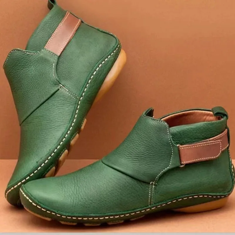 Damen-Stiefeletten Modische Flache Wasserdichte Bequeme Schuhe Winter Rutschfeste Booties Lässige Damenschuhe – Detail 2