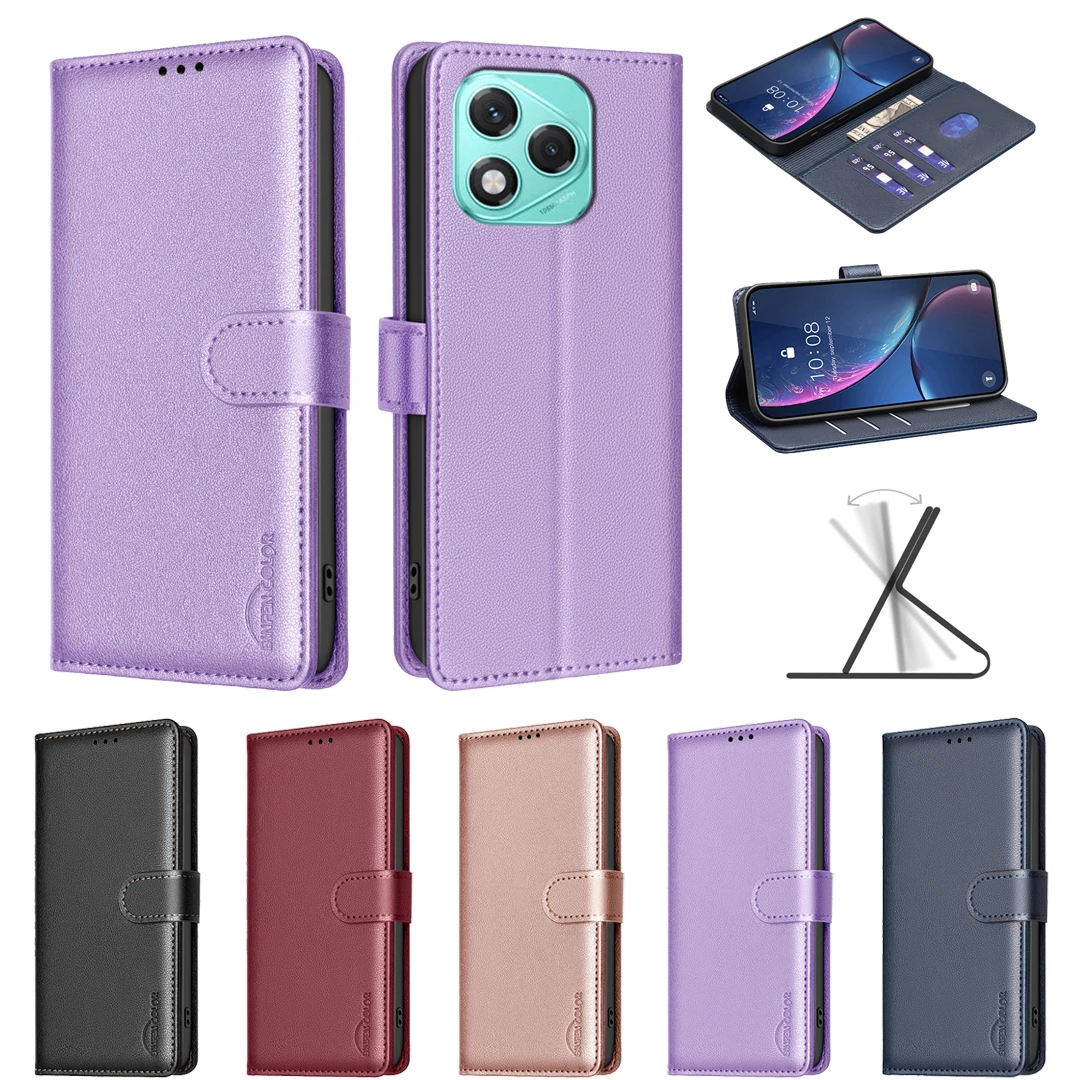 

Флип-кожаный чехол-кошелек для OPPO A5 PRO A60 RENO 13F 5G для Realme 14 P3 Pro 5G C75 4G, обычный чехол для телефона в стиле ретро