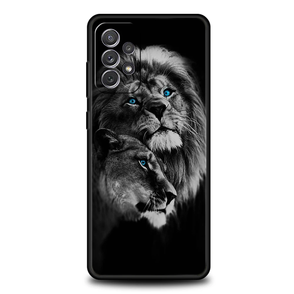 Lion Alpha Male Cub Phone Case for Samsung Galaxy A14 A54 A34 A51 A71 A72 A73 A32 A52 A52S A01 A11 A21S A31 A41 5G Soft Shell