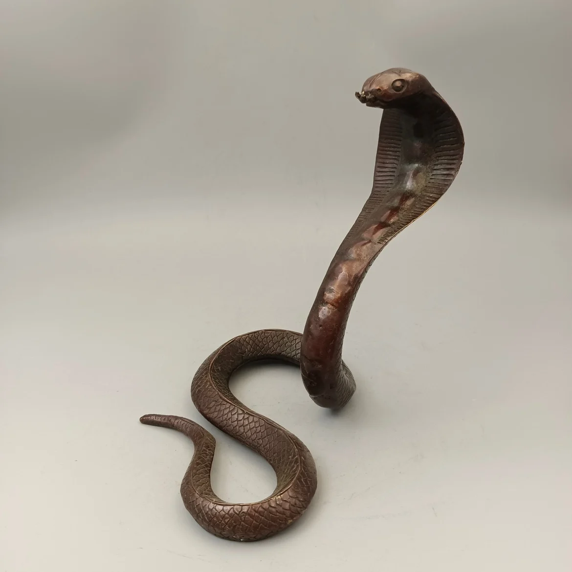 

Pure copper snake ornament, zodiac snake, cobra, spirit snake, mascot, lucky snake handicraft creative gift decoration