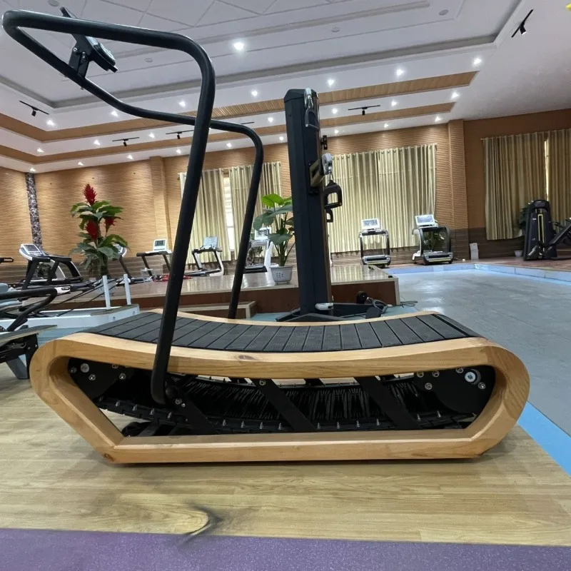 Wooden unpowered treadmill Commercial household unplugged silent unassisted gym equipment