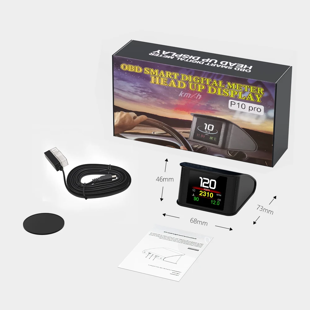 Mehrere Ausführungen Auto-Head-Up-Display OBD2 Intelligenter Digitaler Armaturenbrett-Bordcomputer mit Geschwindigkeitswarnung und Ermüdungserinnerung – Detail 27