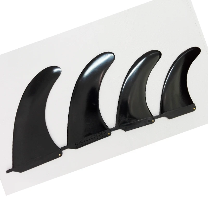 Plastic Longboard Fins Surf Custom SUP Inflatable Paddle Board Single Fins with Fin Box Wax Comb and Screws