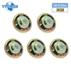 5PCS Ultra-thin Speaker 1W 8R Diameter 5CM Loudspeaker 1 Watt 8 Ohm 50MM Speakers for Arduino Kit