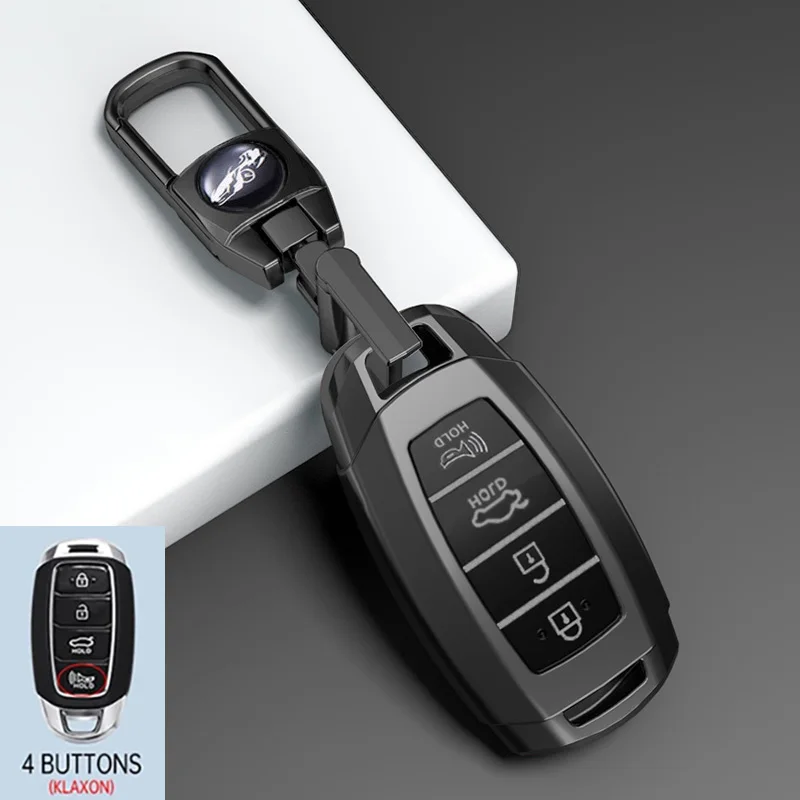 3/4/5 Tasten Autoschlüsselhülle Schlüsselanhänger für Hyundai I30 Ix35 KONA Encino Solaris Azera Grandeur Ig Accent Santa Fe Palisade – Detail 6