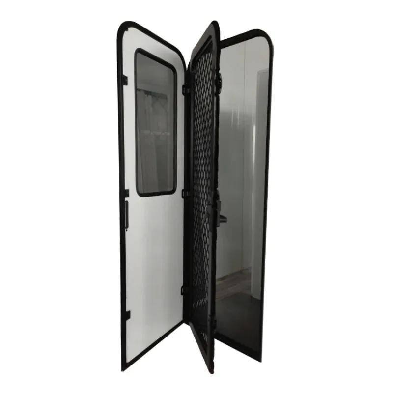 2025 E-mark نافذة أكريليك سبائك الألومنيوم ثلاث نقاط الربط قفل النمط الأسترالي RV مقطورة قافلة الباب مع مفاتيح