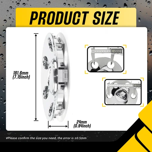 Imagen 2 del producto CF Performance 1 pieza/4 piezas 181,6mm/7,15 ""OD 161mm/6,34"" ID tapa central de rueda de coche para Expedition 2009-2014 F150 2010-2014 7L141A096DB