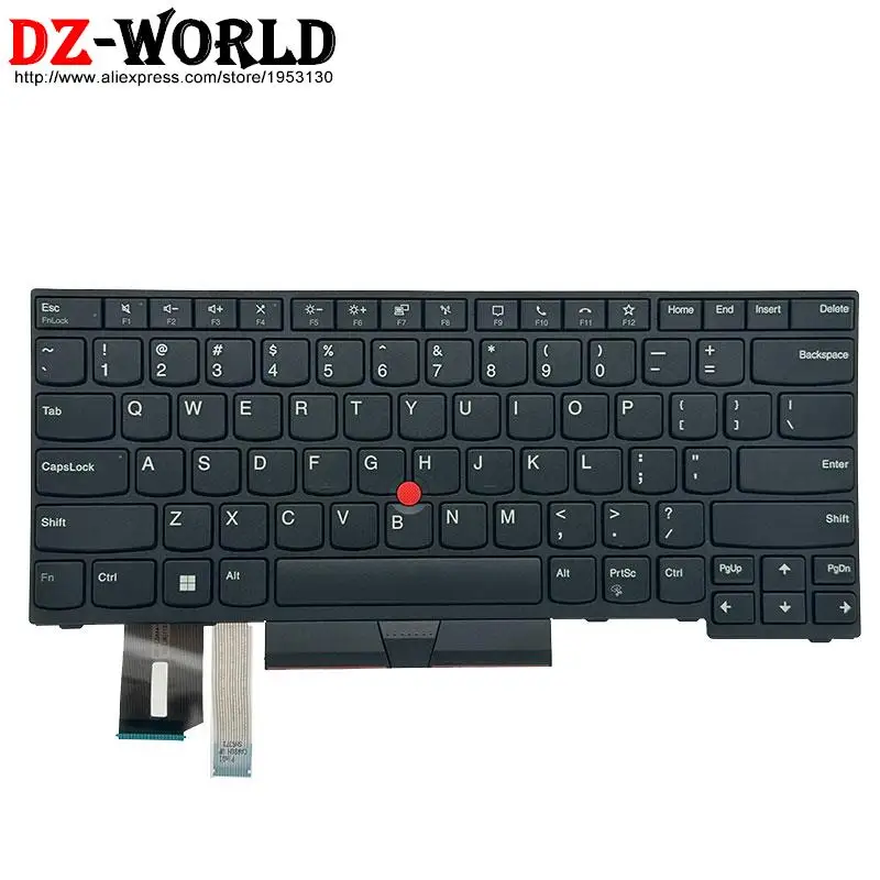 US English Keyboard For Lenovo Thinkpad E480 E485 E490 E495 T480S T14 Gen1 P14s Gen2 T490 T495 L380 L390 Yoga L480 L490 P43s