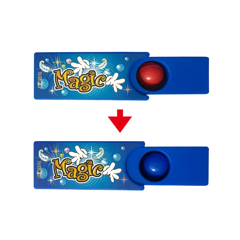 Changeable Magic Box Turning The Red Ball Into The Blue Ball Props Magic Tricks Toys Classic Toys