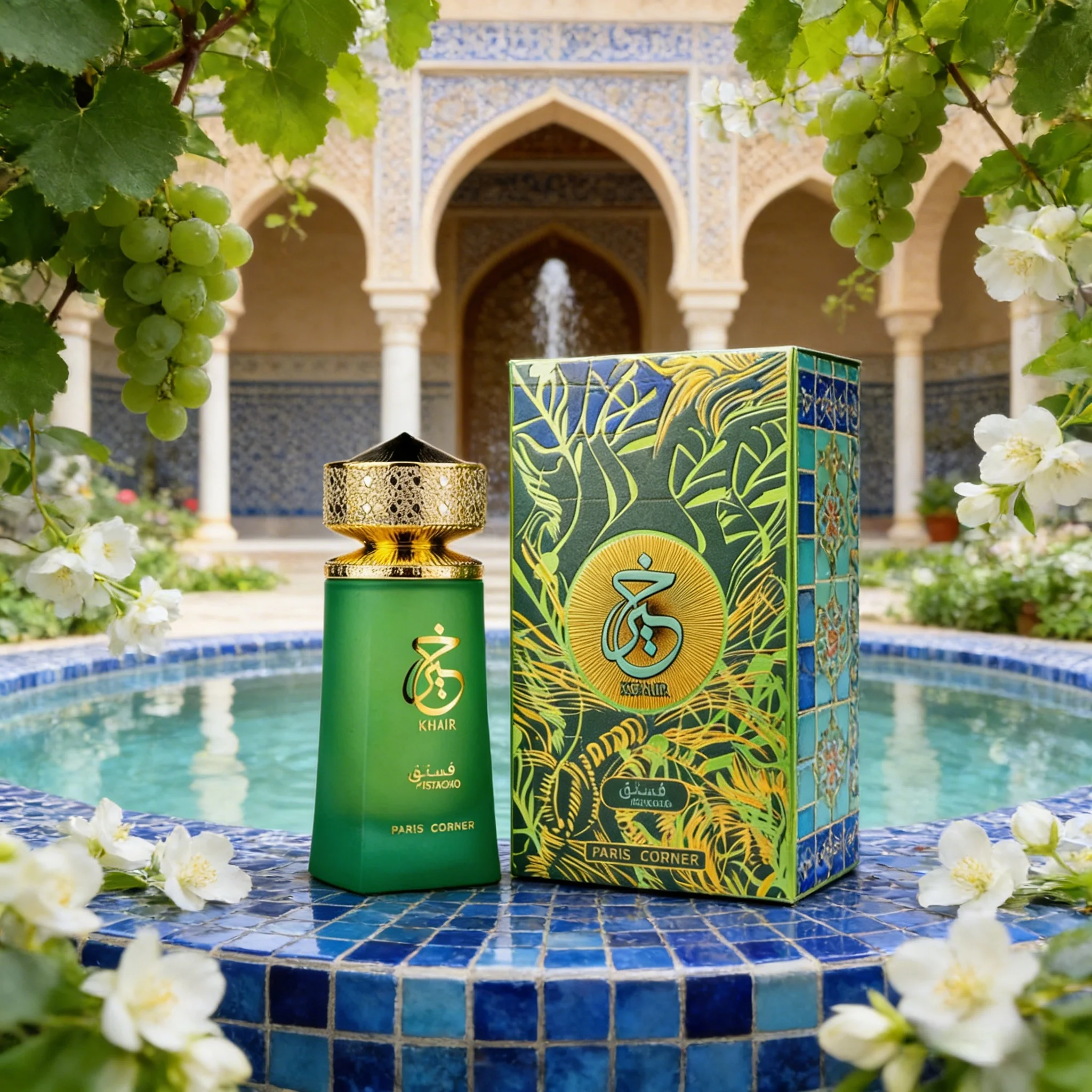 

Paris Corner Khair Pistachio Eau de Parfum, Fresh Green Tea Floral Unisex Perfume, Long Lasting Earthy Fragrance, Perfect Holida