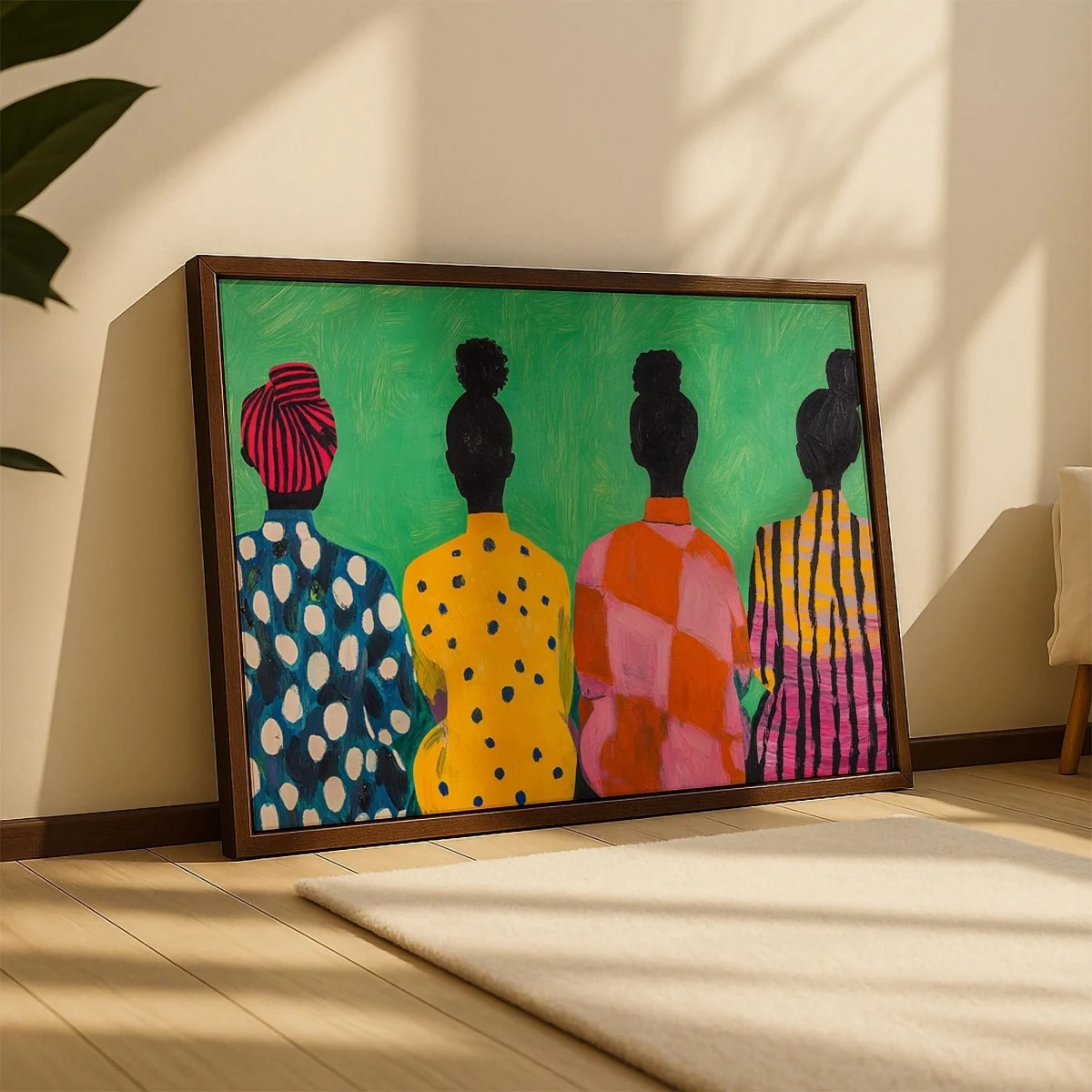 Moderne Afro-Frauenfigur Leinwanddruck Poster Bohemian Folk Abstrakte Kunst Drucke Wohnzimmer Schlafzimmer Wandkunst Heim-Dekor Poster