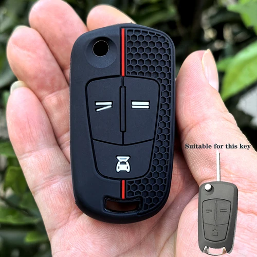 Imagen 2 del producto Funda de silicona para llave remota de coche, carcasa para Opel Vauxhall Astra H Corsa D Vectra C Zafira Astra Vectra Signum 2/3BNT