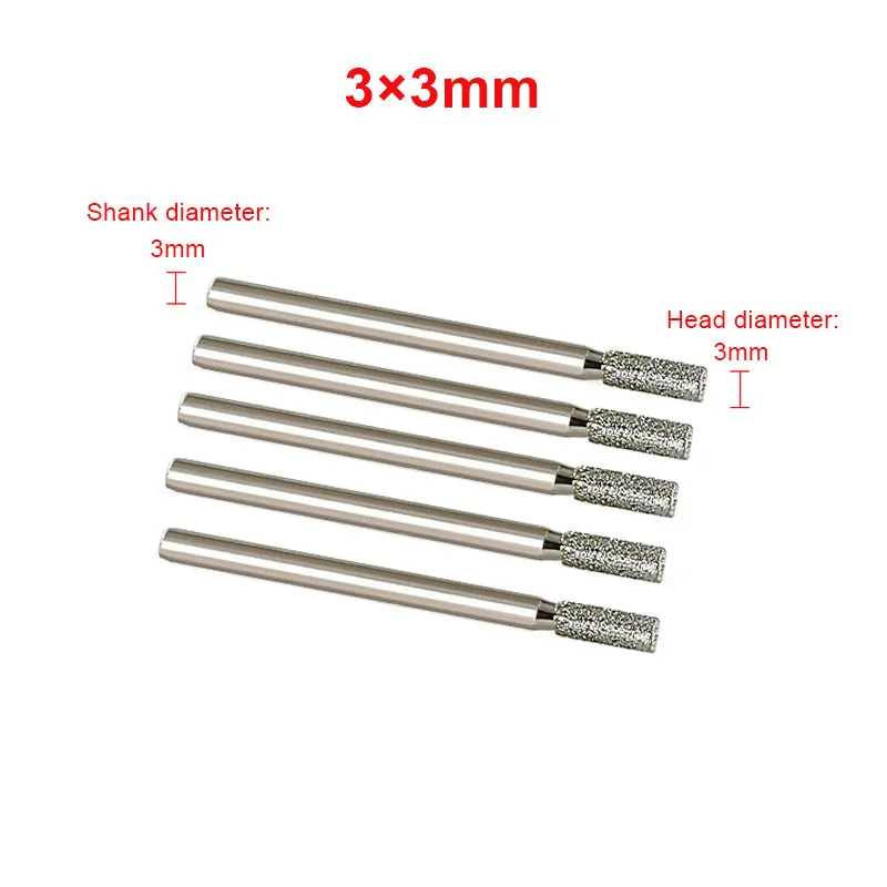 3mm-20mm Steinschleifkopf mit 3/6mm Schaft für Dremel Rotationswerkzeug zum Schleifen und Schnitzen von Steinen und Edelsteinen – Detail 10