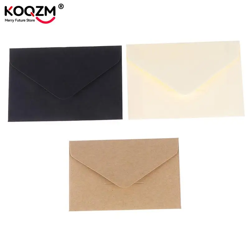 20pcs/set Classical Kraft Blank Mini Paper Window Envelopes Wedding Invitation Envelope Gift Envelope