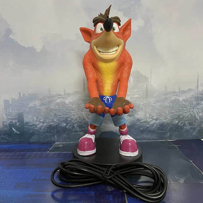 Crash Bandicoot Figure Phone & Controller Holder Gamepad Sane Trilogy Decoration Collectible Model Toys Brinquedo 23CM