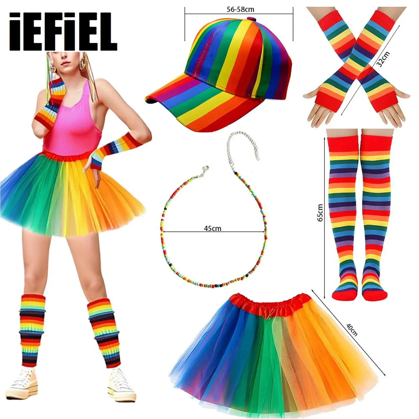 

Womens Mardi Gras Costume Rainbow Circus Clown Costume Funny Birthday Carnival Party Outfit Sweet Ball Halloween Party Clothes