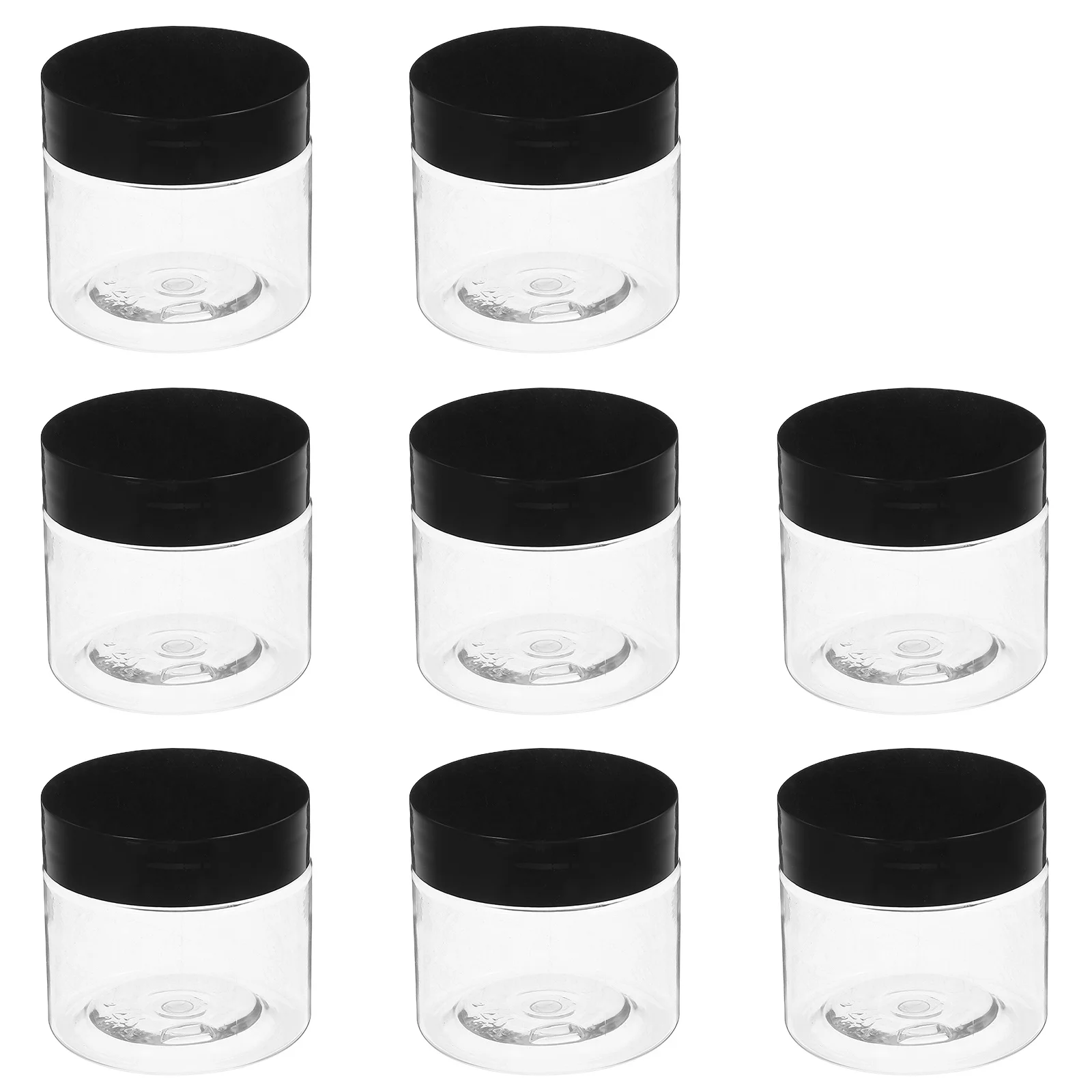 8 stuks ronde plastic crèmepotten doorzichtige lege containers voor gezichtscrèmes brede mond reisopslagpotten lichtgewicht compact ontwerp