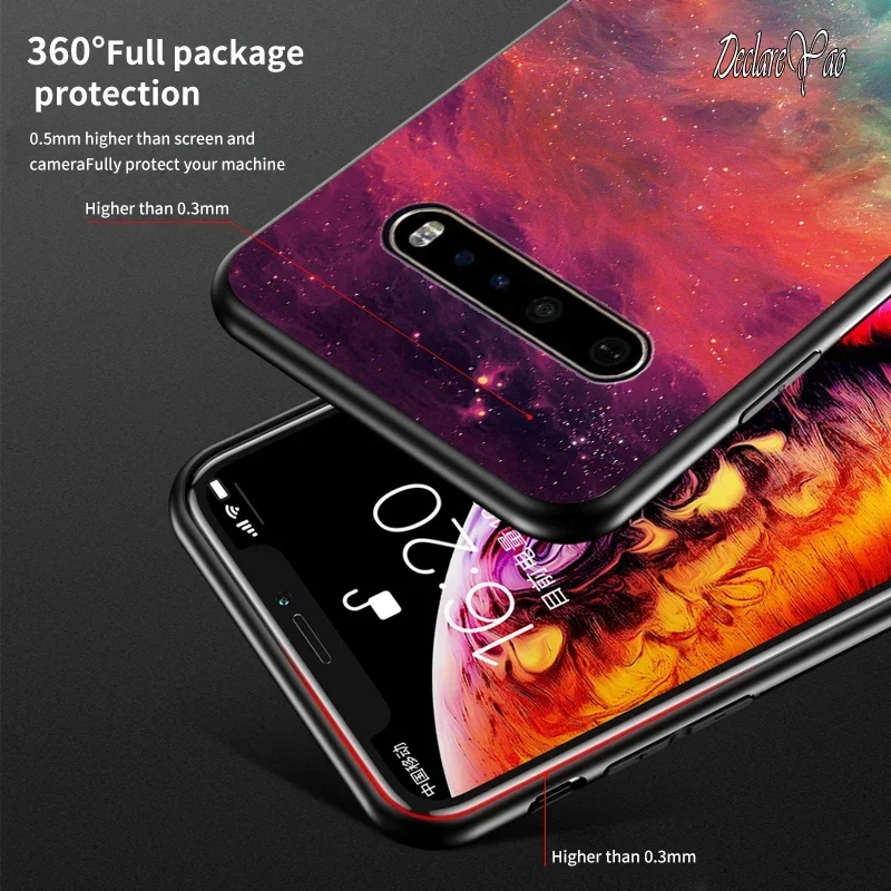 Cover For LG V60 Phone Case DECLAREYAO Ultra Slim Original Hard Tempered Glass Mirror Coque For LG V60 Cases Cover Soft Edge