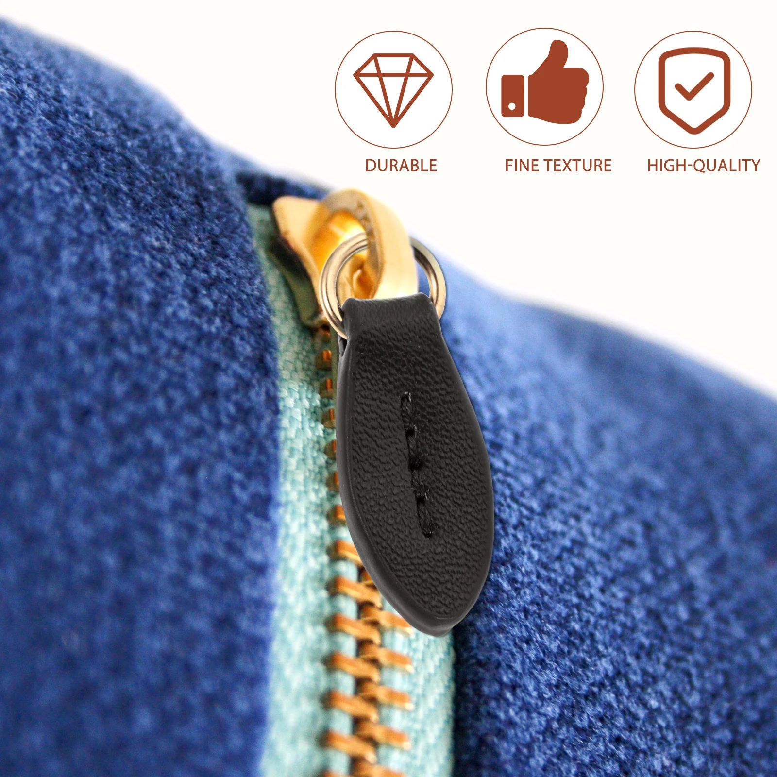 5 Pcs Zipper Pull Replacements Puller Bag Tags for Luggage Head Slides Repair Kit