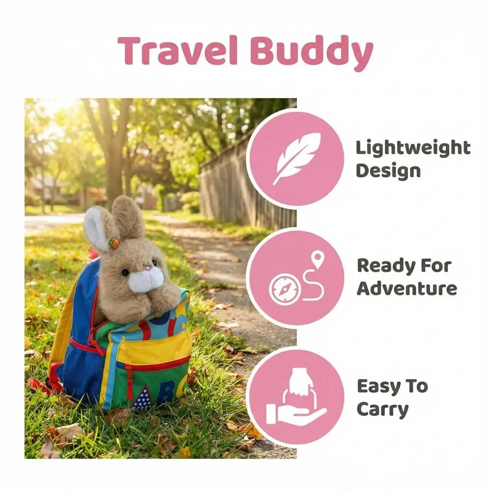 

Soft Rabbit Pillow Interactive Fluffy Big Ear Rabbit Cartoon Comfortable Stuffed Animals Rabbit Birthday Parties