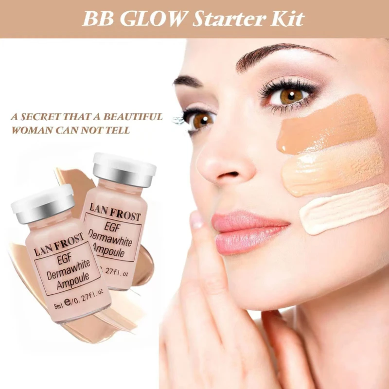 

BB Cream 8ml Glow Serum Ampoule Essence Facial Niacinamide Peptide Foundation Moisturizing Hyaluronic Acid Skin Care Beauty