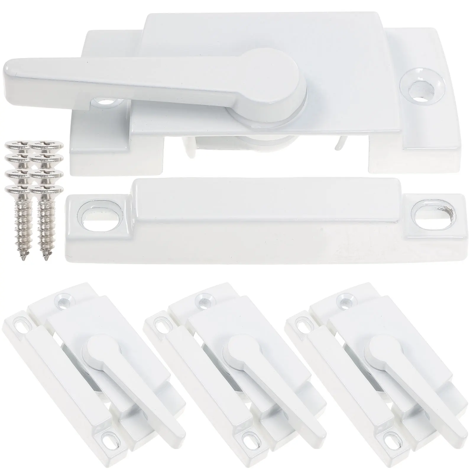 

4Pcs Zinc Alloy Window Locks Sliding Safety Accessories Vertical Replacement Parts Sturdy Durable Easy Installation Privacy